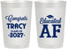 Personalized Graduation 22 oz Frosted Cups - Class Of 2027 Educated Af | 130015