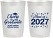 Personalized Graduation 22 oz Frosted Cups - Class Of 2027 Cheers Graduate | 130021