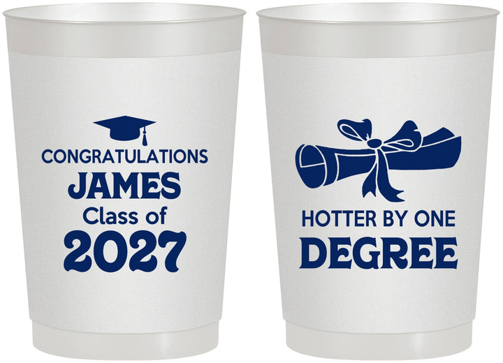 Personalized Graduation 22 oz Frosted Cups - Class Of 2027 Hotter Degree | 130022