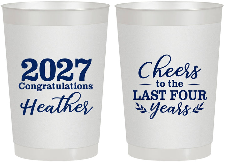 Personalized Graduation 22 oz Frosted Cups - Class Of 2027 Last Four Years | 130023