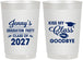 Personalized Graduation 22 oz Frosted Cups - Class Of 2027 Kiss Class Goodbye | 130028
