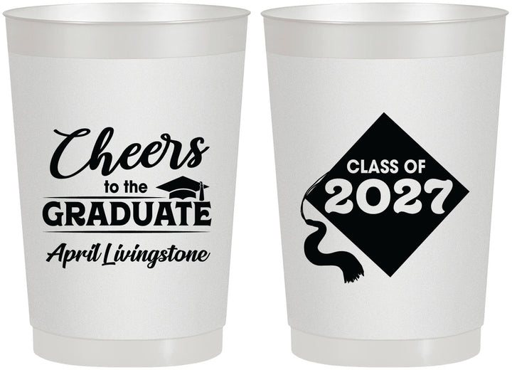 Personalized Graduation 22 oz Frosted Cups - Class Of 2027 Tassel Hassel | 130033