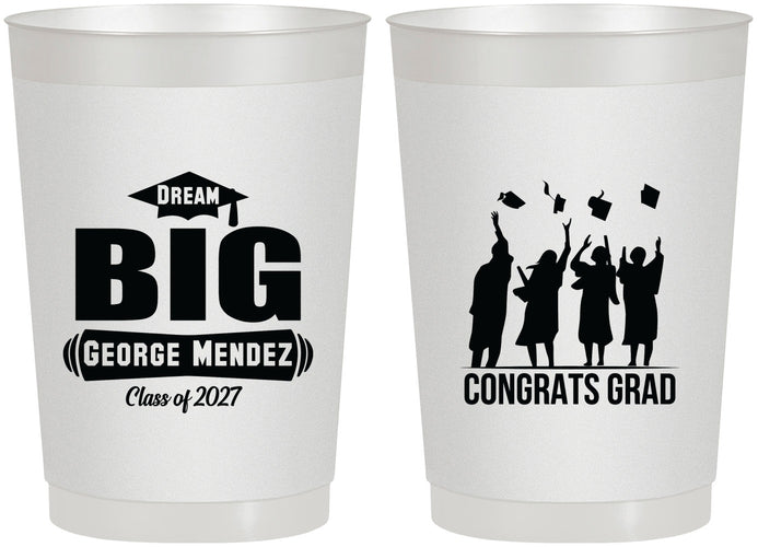 Personalized Graduation 22 oz Frosted Cups - Class Of 2027 Dream Big | 130039