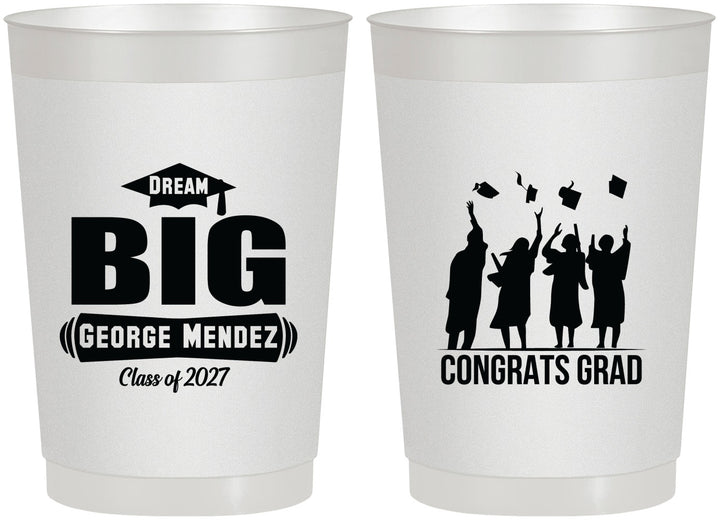Personalized Graduation 22 oz Frosted Cups - Class Of 2027 Dream Big | 130039