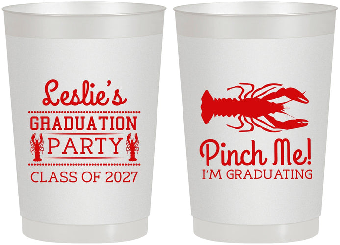 Personalized Graduation 22 oz Frosted Cups - Class Of 2027 Crawfish Boil | 130042