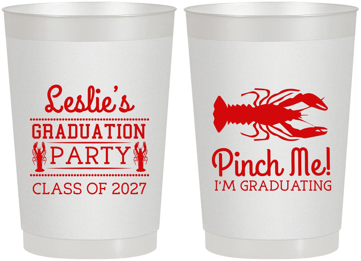 Personalized Graduation 22 oz Frosted Cups - Class Of 2027 Crawfish Boil | 130042