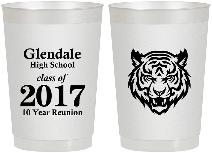 Personalized Class Reunion 22 oz Frosted Cups - Class Of 2017 10 Year | 140000