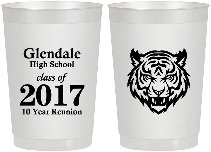 Personalized Class Reunion 22 oz Frosted Cups - Class Of 2017 10 Year | 140000