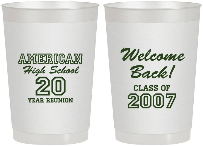 Personalized Class Reunion 22 oz Frosted Cups - Class Of 2007 20 Year | 140001