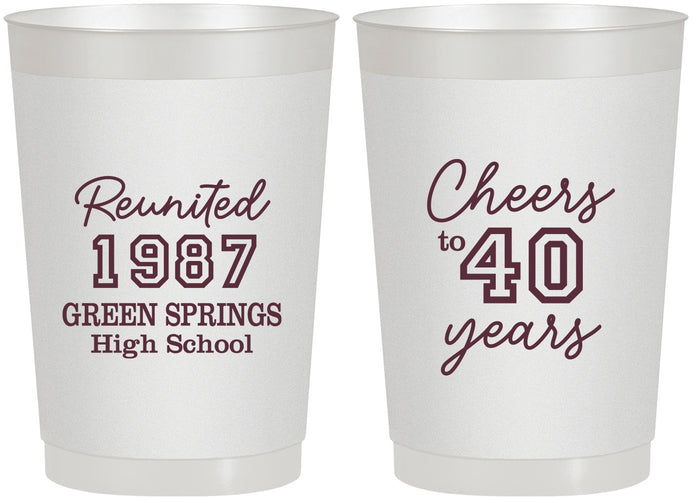 Personalized Class Reunion 22 oz Frosted Cups - Class Of 1987 40 Year | 140003
