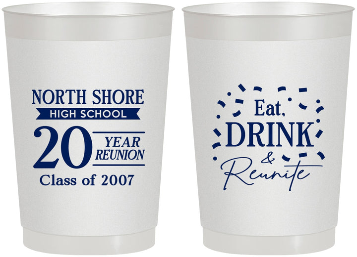 Personalized Class Reunion 22 oz Frosted Cups - Class Of 2007 20 Year | 140006