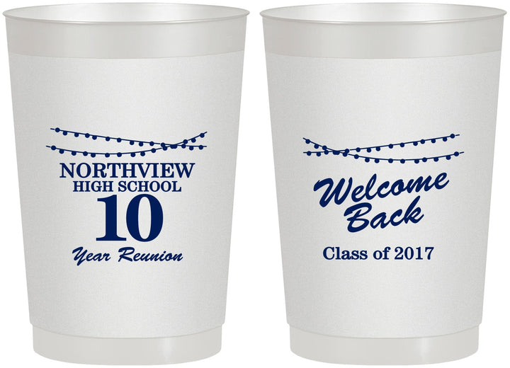 Personalized Class Reunion 22 oz Frosted Cups - Class Of 2017 10 Year | 140010