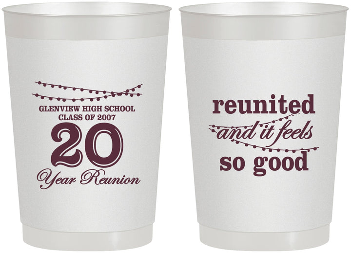 Personalized Class Reunion 22 oz Frosted Cups - Class Of 2007 20 Year | 140011