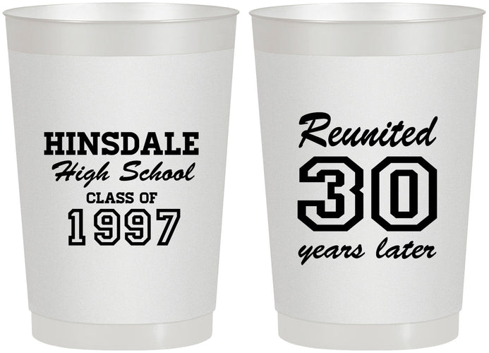 Personalized Class Reunion 22 oz Frosted Cups - Class Of 1997 30 Year | 140012