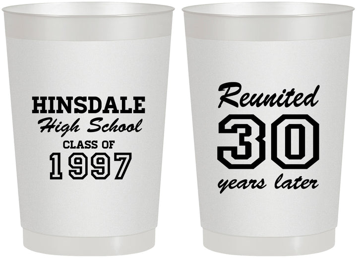 Personalized Class Reunion 22 oz Frosted Cups - Class Of 1997 30 Year | 140012