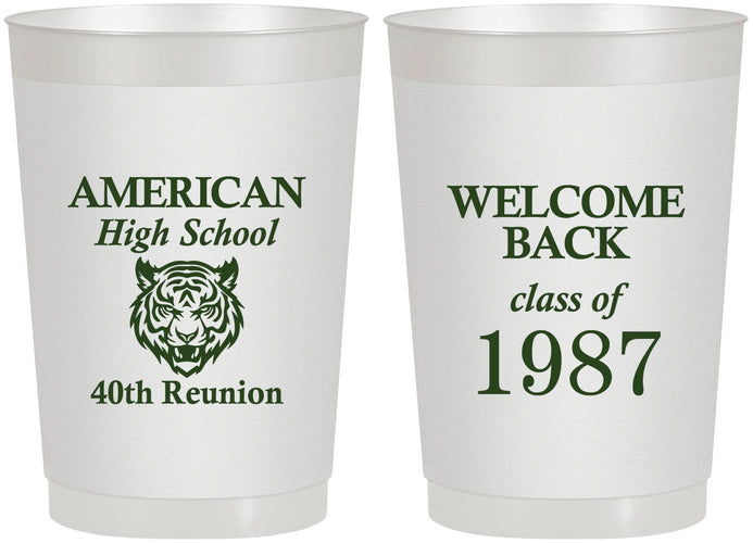 Personalized Class Reunion 22 oz Frosted Cups - Class Of 1987 40 Year | 140013