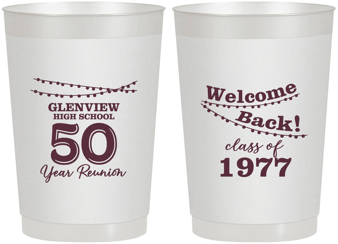 Personalized Class Reunion 22 oz Frosted Cups - Class Of 1977 50 Year | 140019