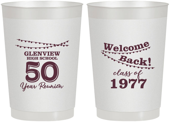 Personalized Class Reunion 22 oz Frosted Cups - Class Of 1977 50 Year | 140019