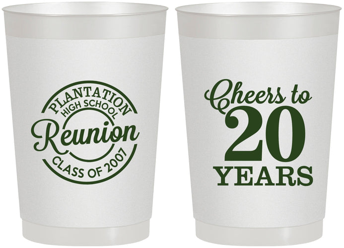 Personalized Class Reunion 22 oz Frosted Cups - Class Of 2007 20 Year | 140021