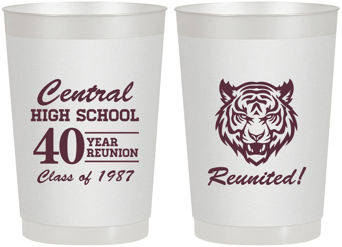Personalized Class Reunion 22 oz Frosted Cups - Class Of 1987 40 Year | 140023