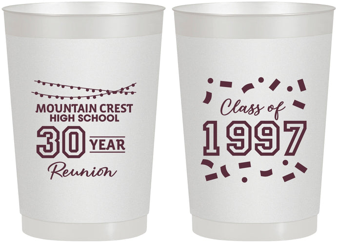 Personalized Class Reunion 22 oz Frosted Cups - Class Of 1997 30 Year | 140027
