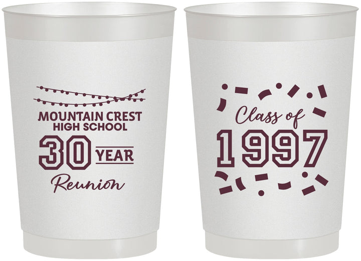 Personalized Class Reunion 22 oz Frosted Cups - Class Of 1997 30 Year | 140027