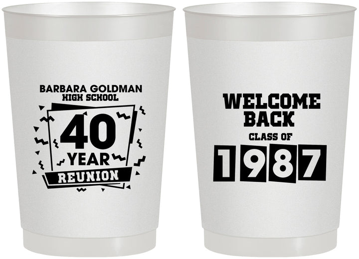 Personalized Class Reunion 22 oz Frosted Cups - Class Of 1987 40 Year | 140028