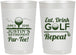 Personalized Retirement 22 oz Frosted Cups - Eat Drink Golf Repeat | 150005