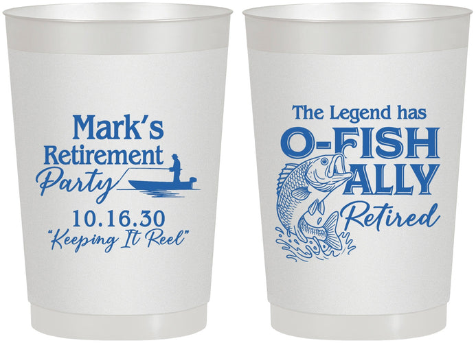 Personalized Retirement 22 oz Frosted Cups - Ofishally Retired | 150008
