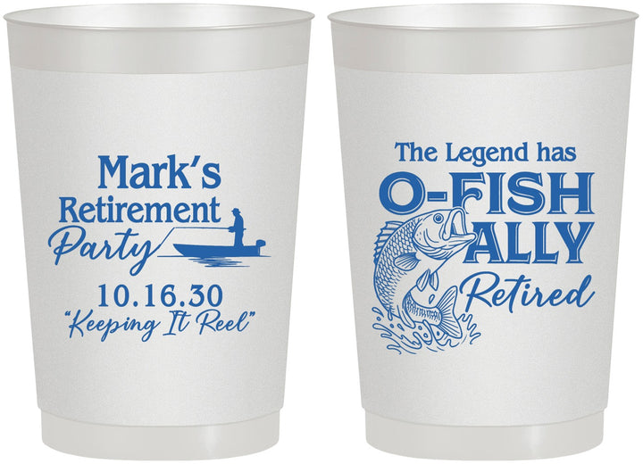 Personalized Retirement 22 oz Frosted Cups - Ofishally Retired | 150008