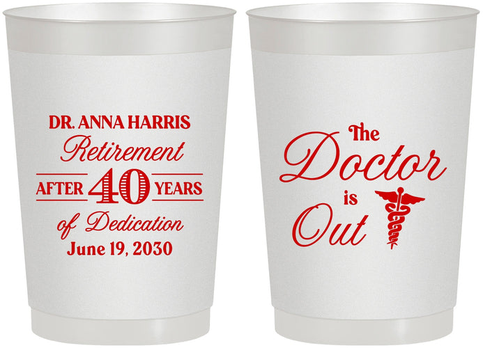 Personalized Retirement 22 oz Frosted Cups - Doctor | 150017
