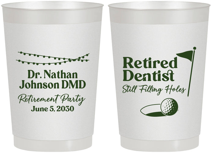 Personalized Retirement 22 oz Frosted Cups - Dentist | 150019