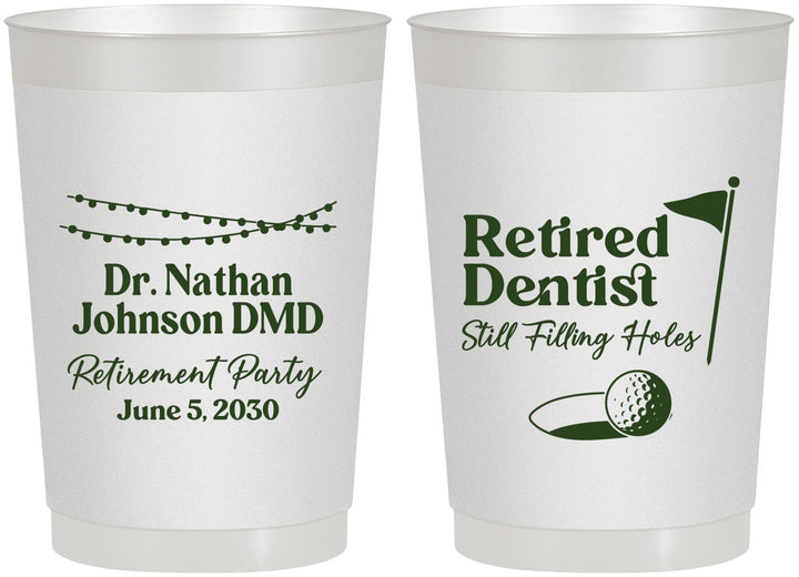 Personalized Retirement 22 oz Frosted Cups - Dentist | 150019
