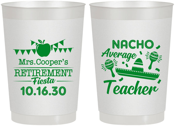 Personalized Retirement 22 oz Frosted Cups - Nacho Average Teacher | 150023