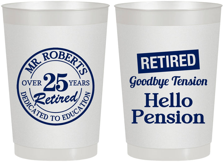 Personalized Retirement 22 oz Frosted Cups - Teacher | 150024