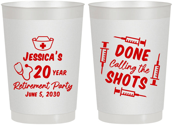 Personalized Retirement 22 oz Frosted Cups - Nurse | 150026