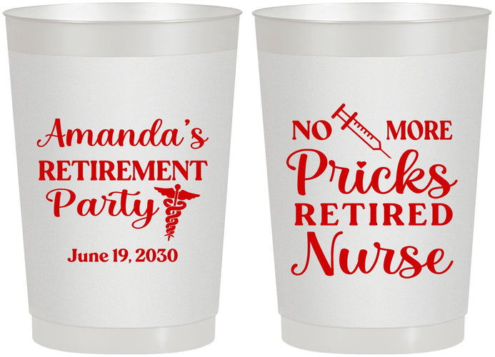 Personalized Retirement 22 oz Frosted Cups - Nurse | 150027