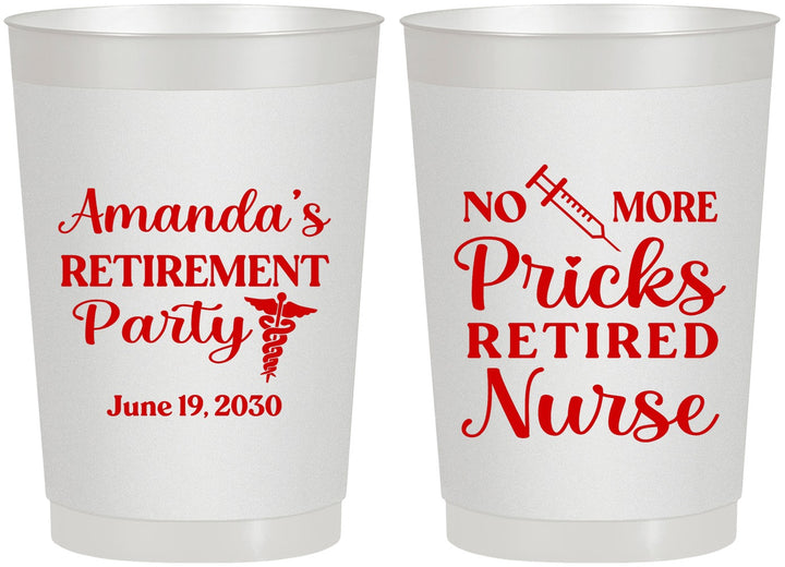 Personalized Retirement 22 oz Frosted Cups - Nurse | 150027