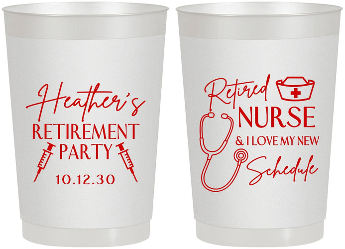 Personalized Retirement 22 oz Frosted Cups - Nurse | 150028