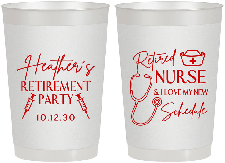 Personalized Retirement 22 oz Frosted Cups - Nurse | 150028