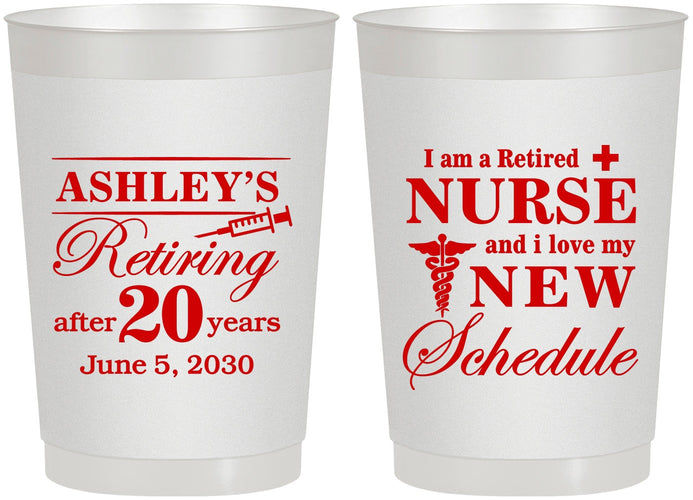 Personalized Retirement 22 oz Frosted Cups - Nurse | 150029
