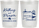 Personalized Wedding 22 oz Frosted Cups - Connecticut | 156