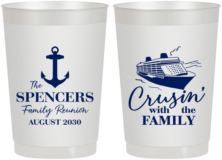 Personalized Family Reunion 22 oz Frosted Cups - Cruise Crusin | 160026