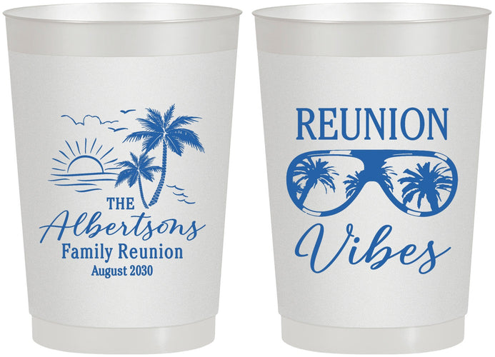 Personalized Family Reunion 22 oz Frosted Cups - Beach | 160034
