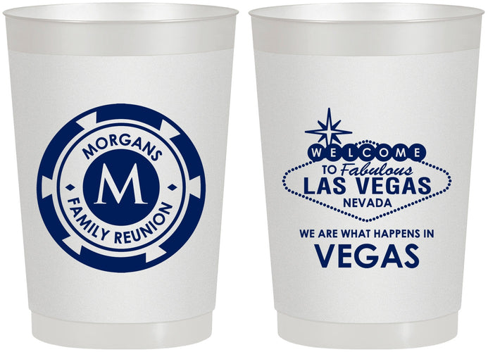 Personalized Family Reunion 22 oz Frosted Cups - Las Vegas | 160037