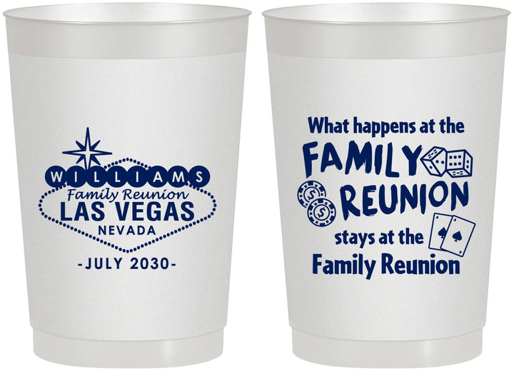 Personalized Family Reunion 22 oz Frosted Cups - Las Vegas | 160038
