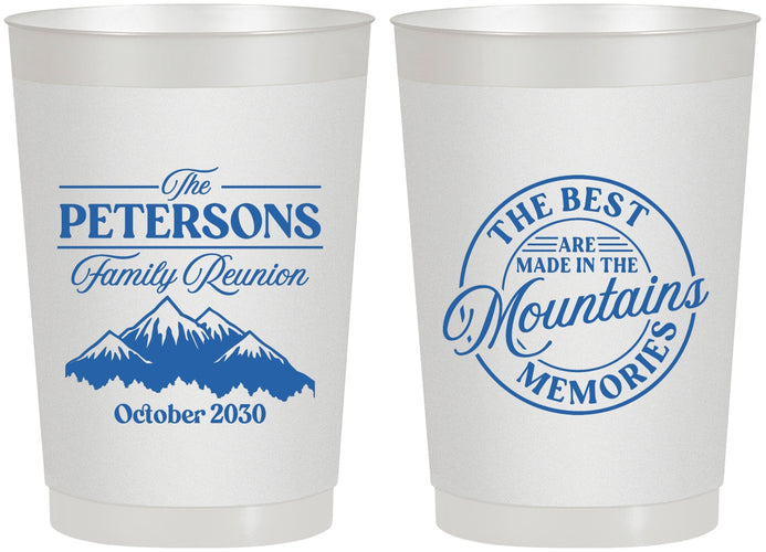 Personalized Family Reunion 22 oz Frosted Cups - Mountains | 160043