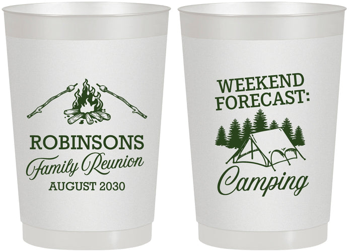 Personalized Family Reunion 22 oz Frosted Cups - Camping | 160044