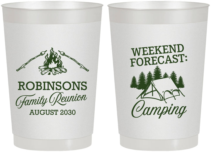 Personalized Family Reunion 22 oz Frosted Cups - Camping | 160044