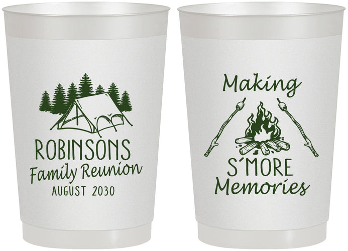 Personalized Family Reunion 22 oz Frosted Cups - Camping | 160046